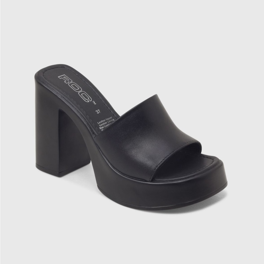 ROC Nina Leather Mule | 90’s / Y2K Style Platform Sandal